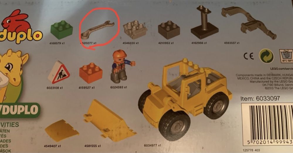 Lego Duplo koparka ładowarka nr kat. 10520