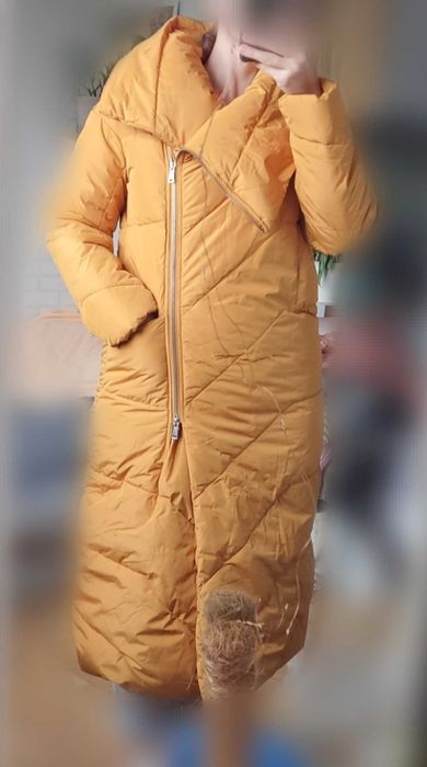 Nowa musztardowo-żółta kurtka zimowa Cropp, z metką