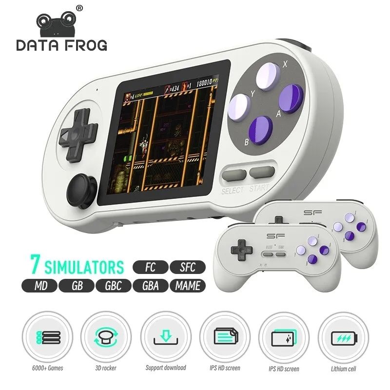 Consola Portátil com 6000 jogos de 7 emuladores da Data Frog SF2000