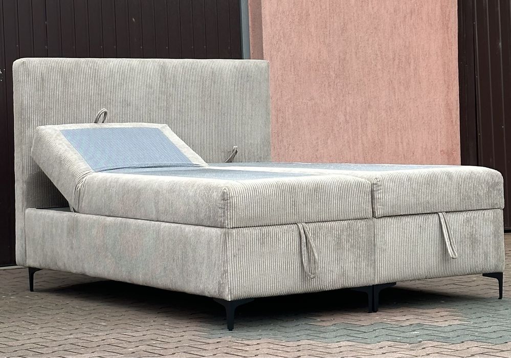 Łóżko kontynentalne Poso 180x200 regulowane zagłówki relaks pojemnik