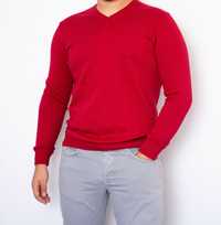 czerwony męski sweterek sweter w serek Wild Tiger
