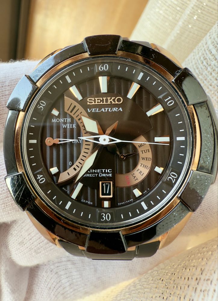 Seiko Velatura Kinetic Direct Drive Dourado