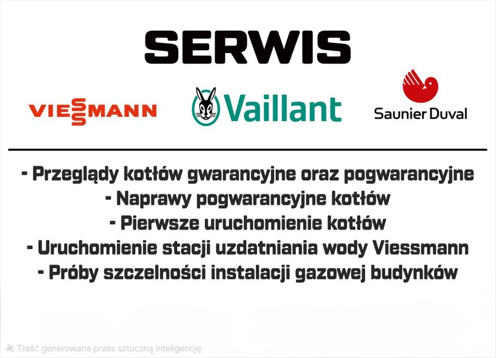 Serwis przeglądy naprawa kotłów gazowych Viessmann Vaillant Brotje