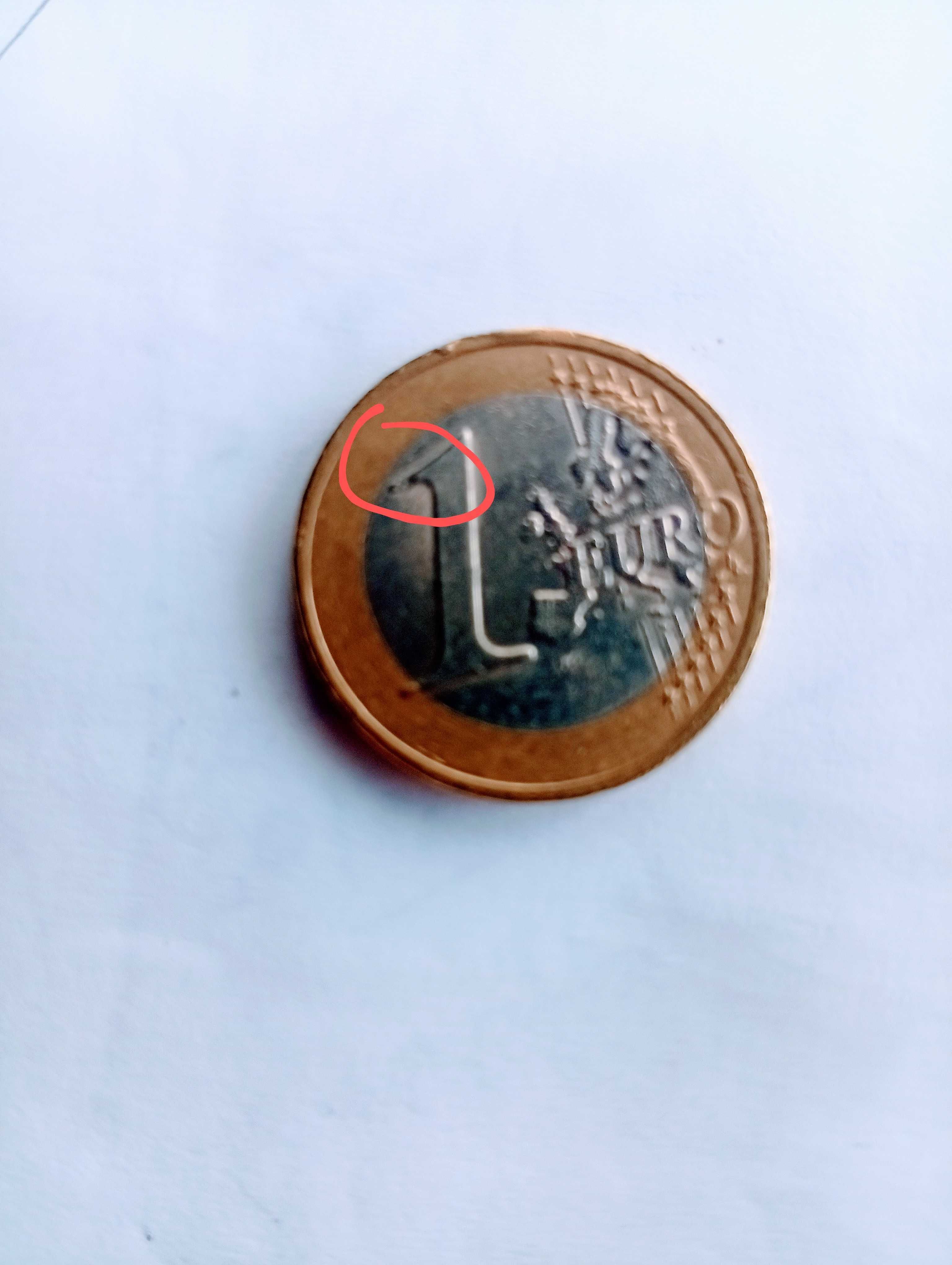 Moeda de 1€, 2016, Portugal, com vários erros