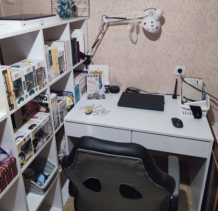 стол белый письменный, компьютерный