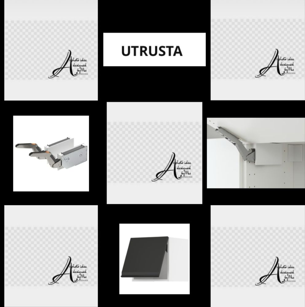 UTRUSTA ikea metod zawias dzwi poziomych z otwieraczem przyciskowym