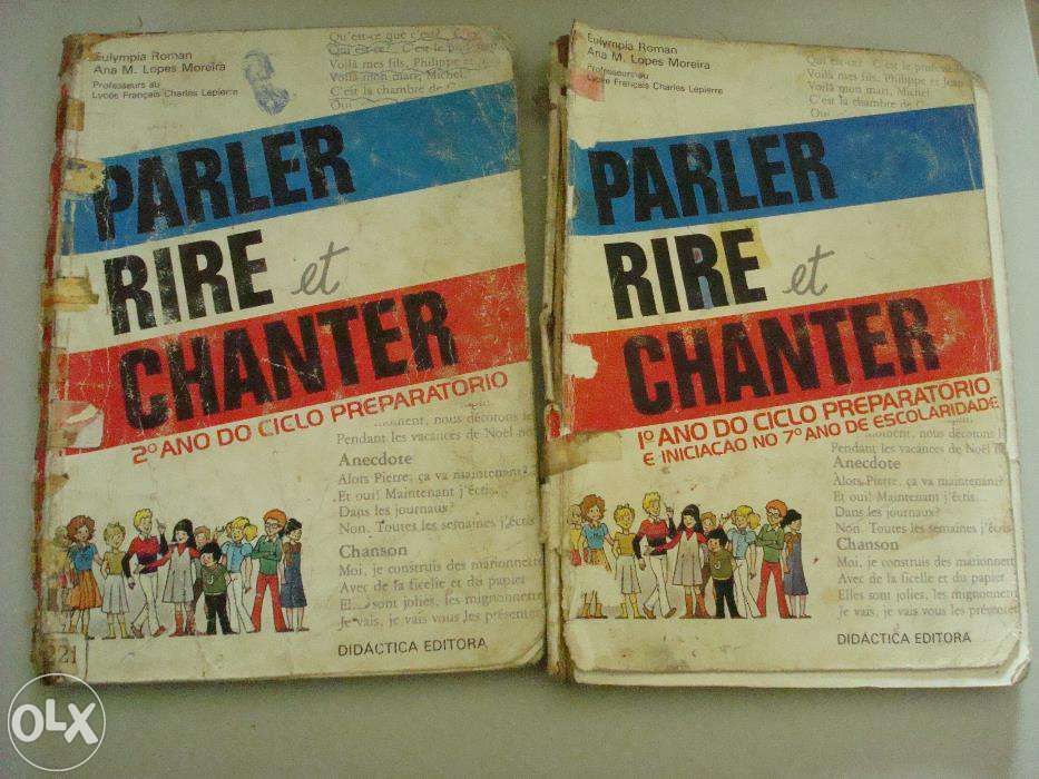 Livros de Francês: Bon courage, Chez eux, Parler Rire et chanter