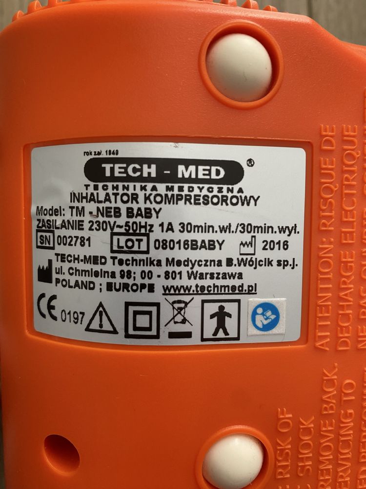Inhalator kompresowy (nebulizator) Tech-med dla dzieci i doroslych