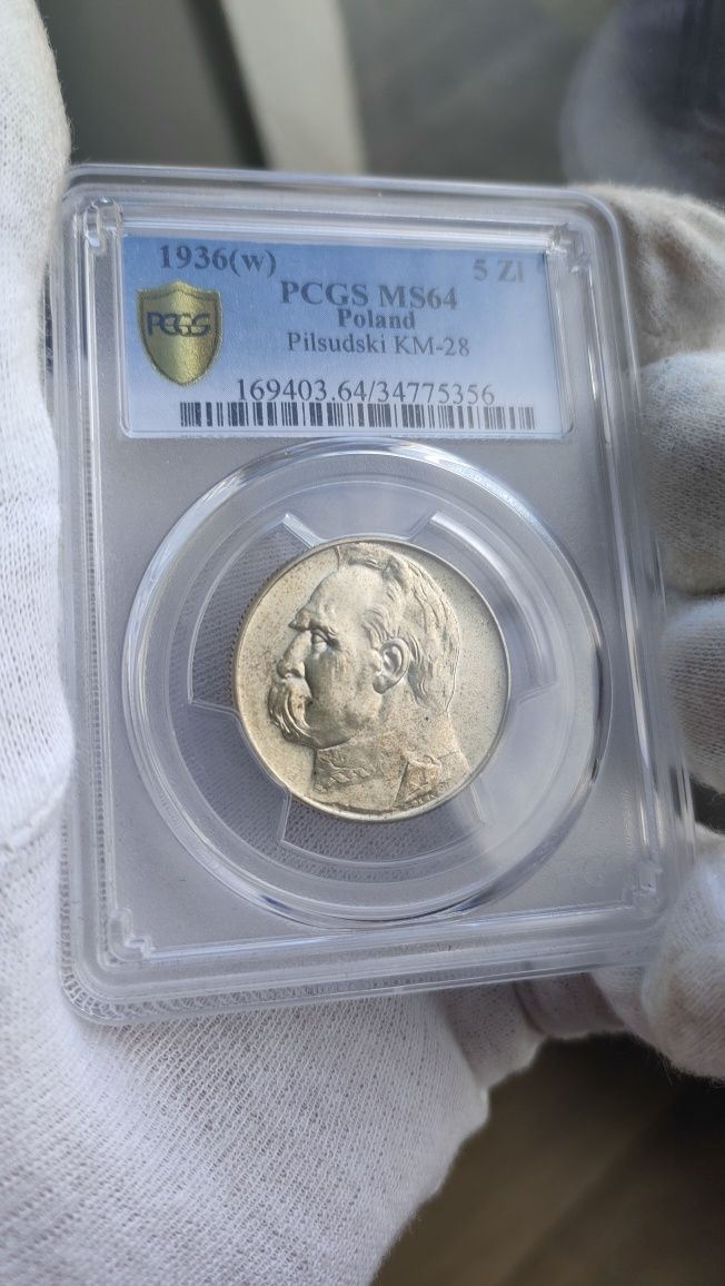 5 zł Piłsudski 1936 PCGS MS64!!!