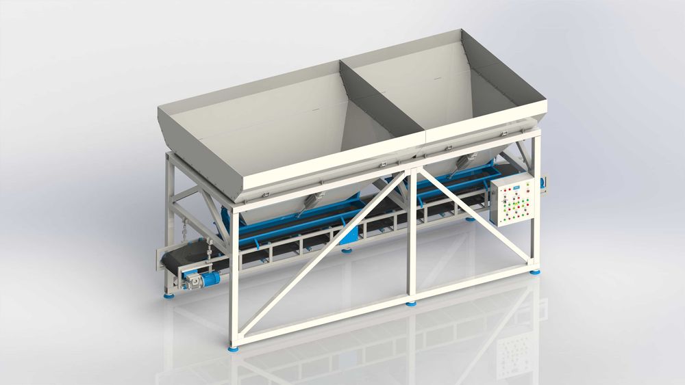 kosz zasypowy dozujący kruszywo ADM-1000  , Zespół ważąco dozujący