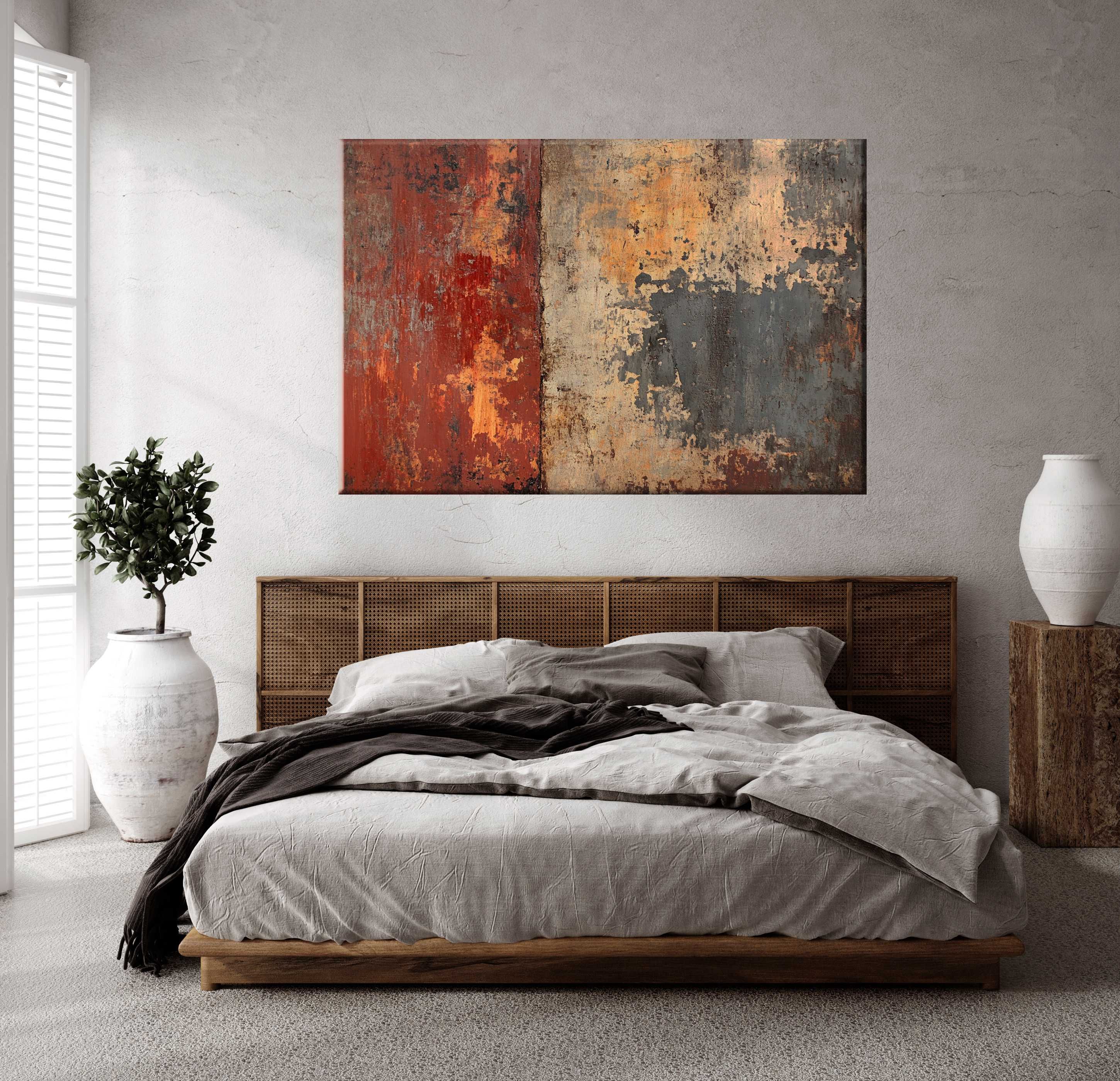 Industrialny obraz na płótnie 60x40 cm – Rdza & Loft (058)