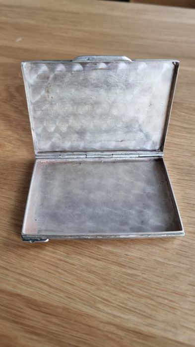 Srebrna/platerowana zabytkowa puderniczka