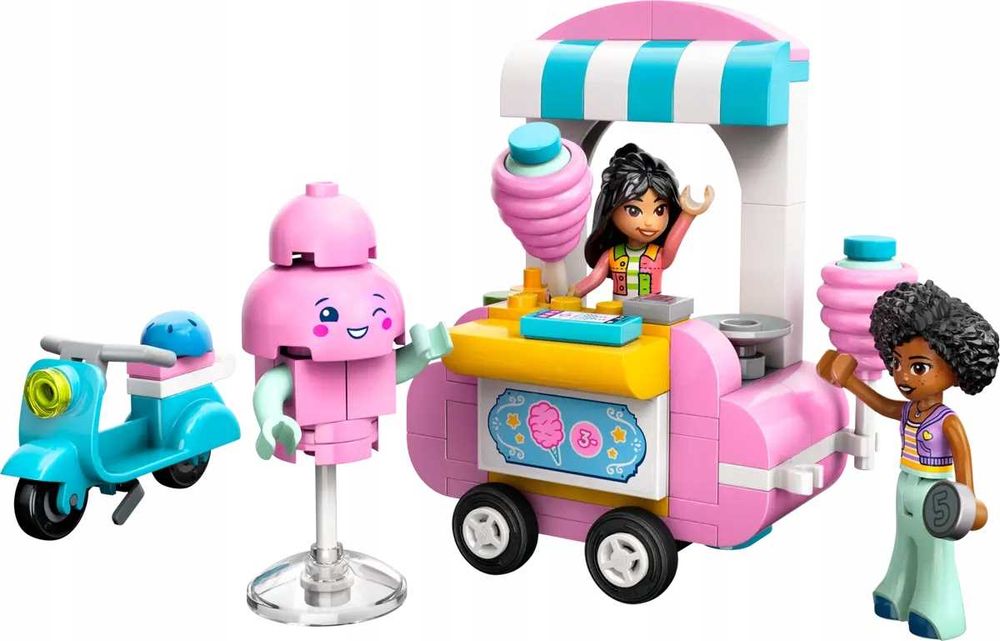 42643 - lego friends - stoisko z watą cukrową i skuter