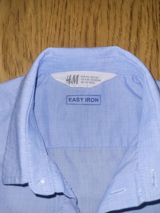 Koszula jasnoniebieska 116 h&m hm