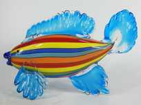 Duża Figura szkło MURANO RYBA welon figurka rybka 27 cm
