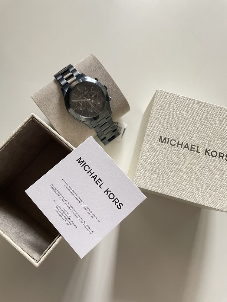 -40%$ Michael Kors MK8918  синие мужские часы хронограф годинник