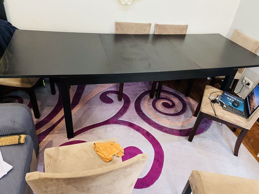 Mesa de jantar  que pode aumentar