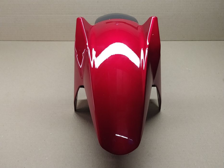 Крыло переднее мопеда Альфа Дельта пластик чёрный, красный