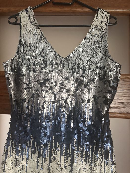 Sukienka damska cekinowa S/M błyszcząca andrzejkowa / sylwestrowa