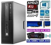 Gamer-2024 HP-G3-6ªG-AMD-3.7G|16G.DDr4|SSD+HDD|WX3200-4G-D5|5G|W10