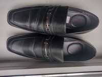 Męskie eleganckie czarne pantofle Dexter