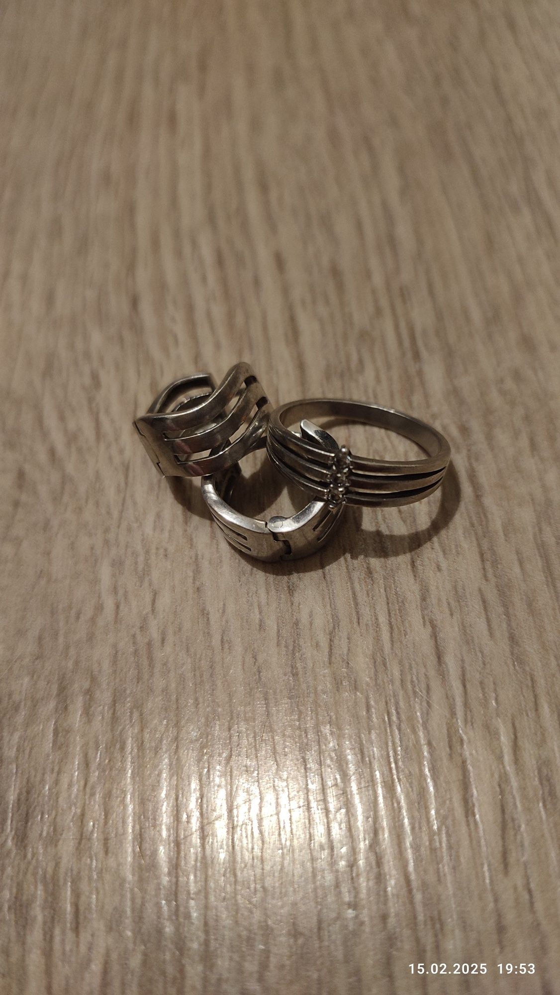 Серьги, кольцо серебро.