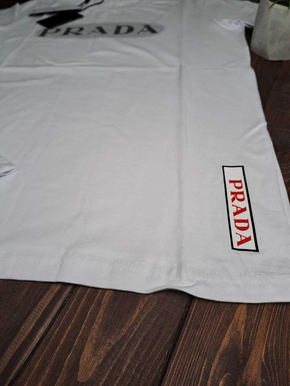 РОЗПРОДАЖ! XL (52) футболка PRADA прада поло тениска белая біла