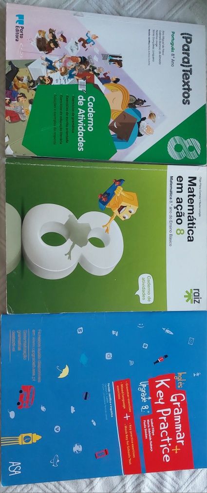 3 cadernos de atividades do 8 ano