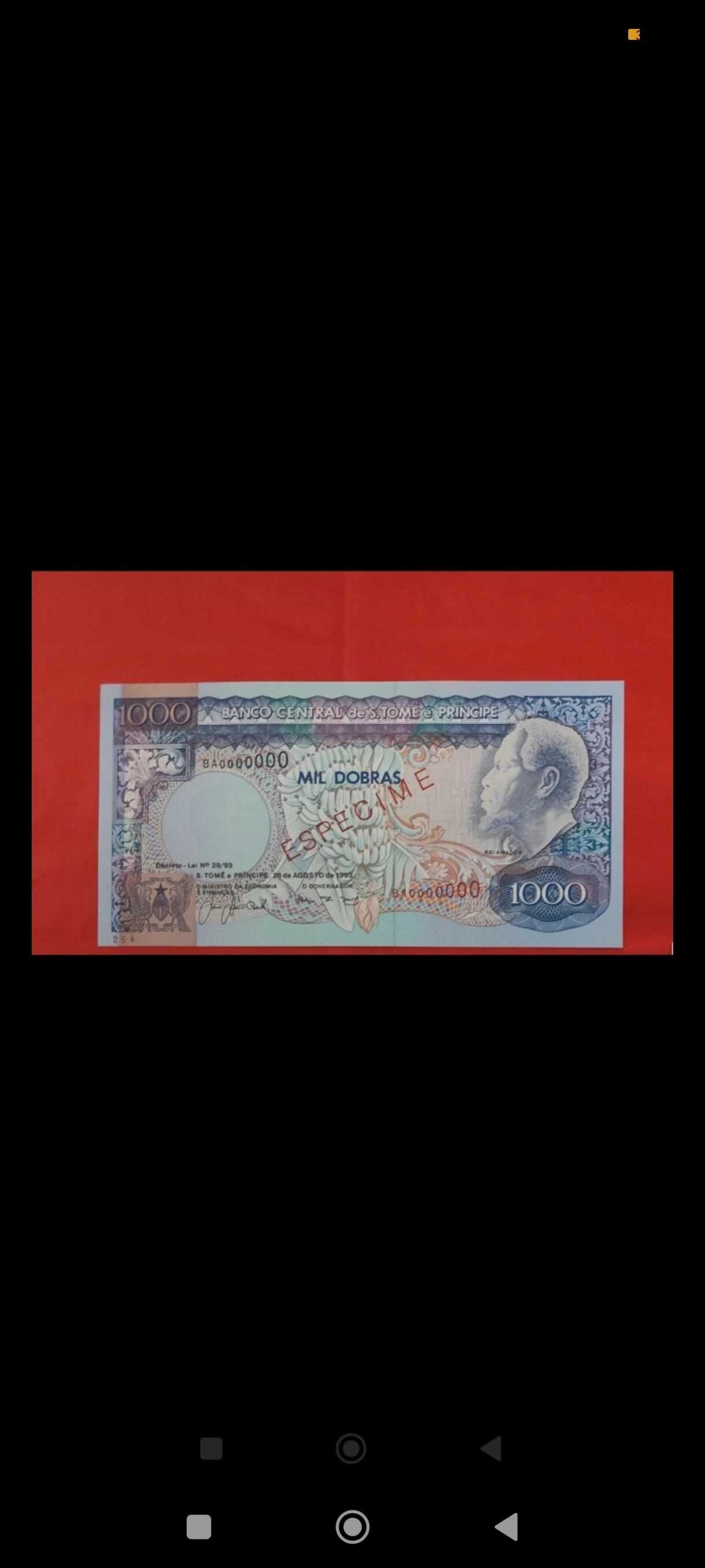 Nota São Tomé e príncipe specimen nova
