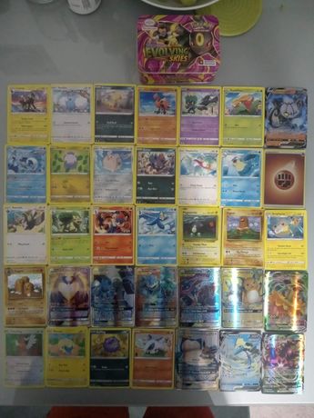 Karty pokemon 35szt+metal box