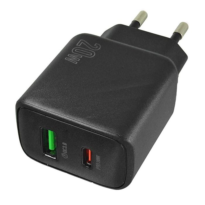 Быстрая Зарядка Hoco 20W 2-Порта Hoco CS25A USB + Type-C