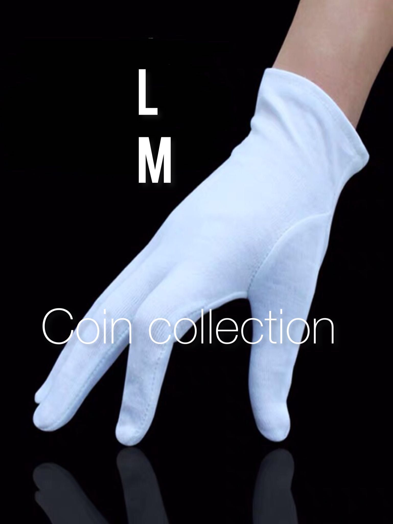 Білі нумізматичні рукавиці M L