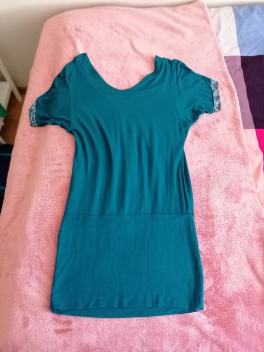 bluzka tunika M/oversize z cekinami dżetami