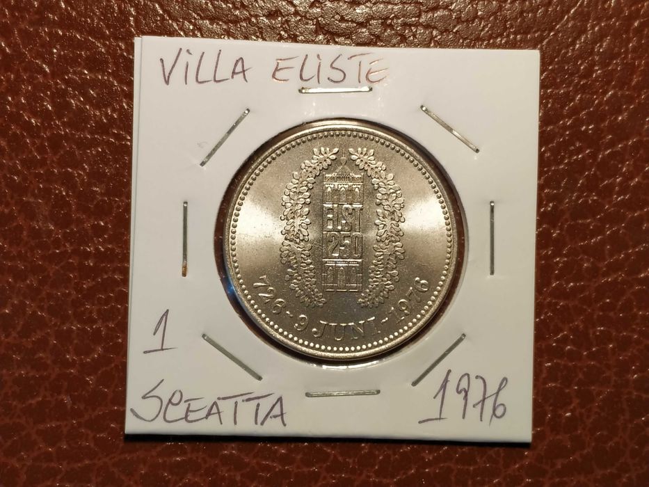 Medalha / token de 1 Sceatta de 1976 Villa Eliste