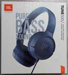 Przewodowe słuchawki nauszne JBL Tune 500 (niebieskie).