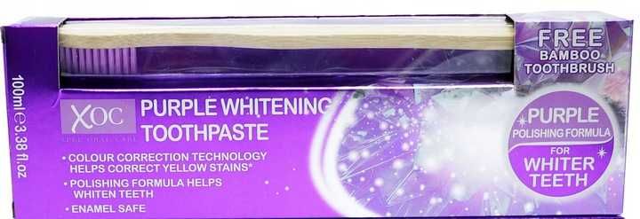 XOC Purple Whitening pasta 100ml + szczoteczka