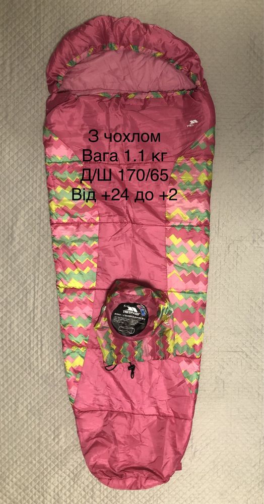 Спальні мішки підліткові, спальники дитячі