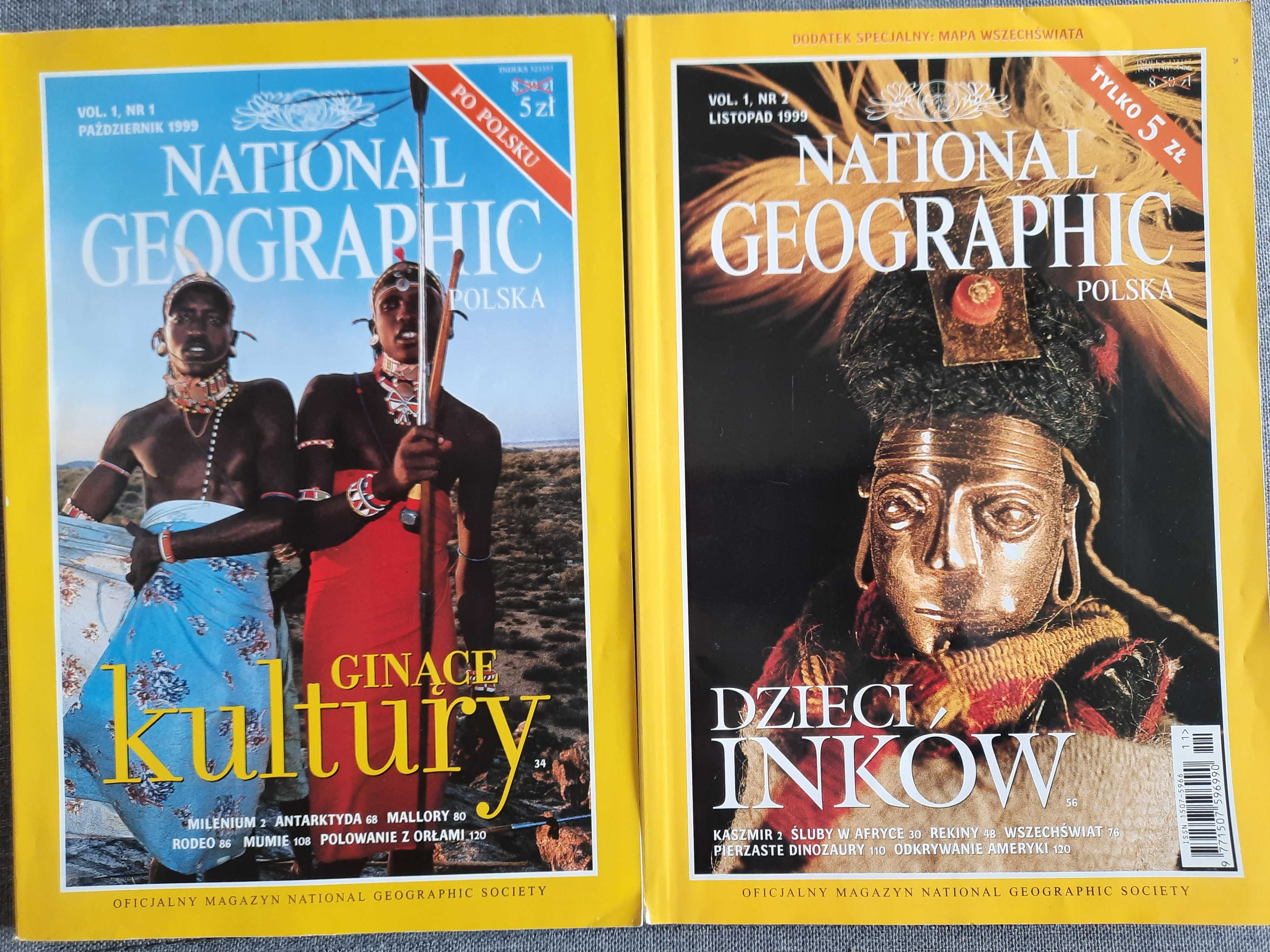 National Geographic Polska - 2 numery z 1999 roku.