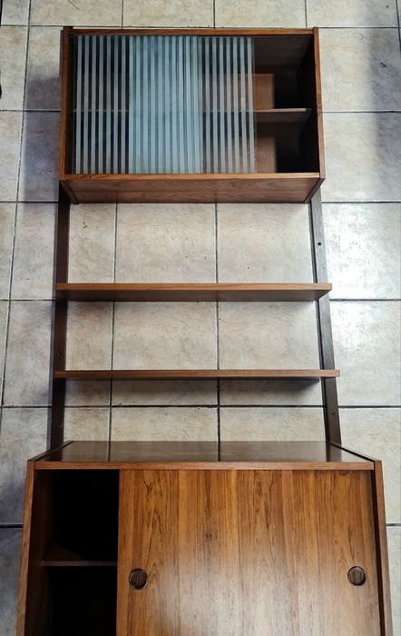 Regał ścienny,modułowy,palisander,Dania lata 60,vintage,mid-century