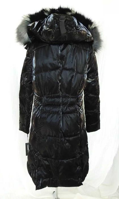 Karl Lagerfeld новое пальто пуховик куртка капюшон S чёрное пух 100%ор