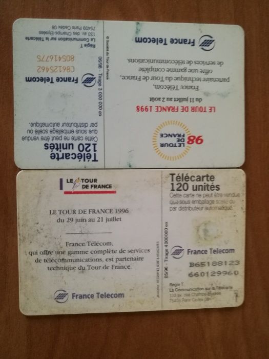 2 karty telefoniczne Francja Tour de France