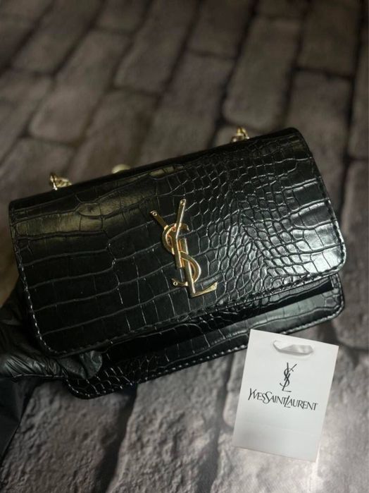 Сумка YVES SAINT LAURENT черная сумочка женская ysl клатч брендовый