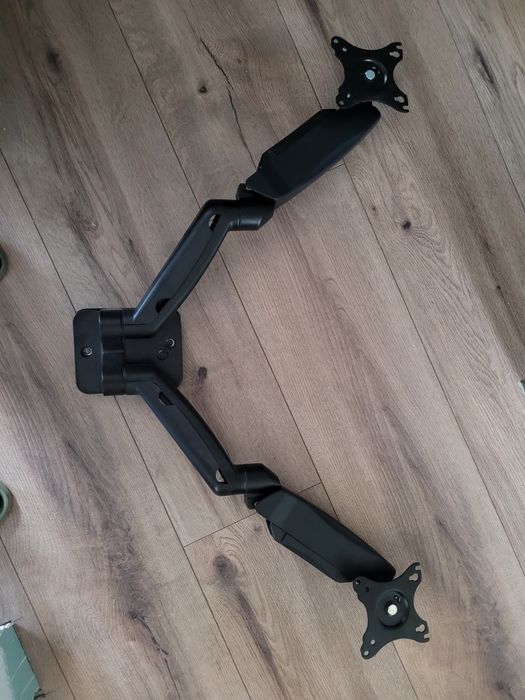 Uchwyt gazowy na dwa monitory do 27'