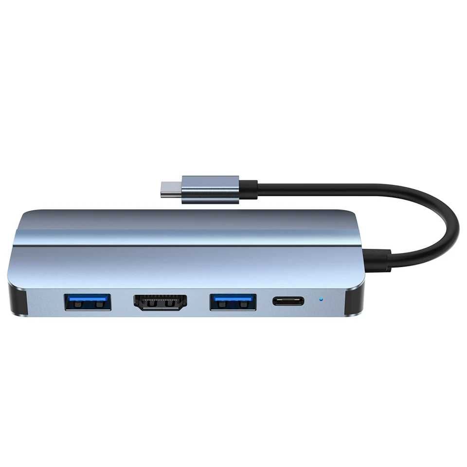 Hub Хаб 7в1 для Macbook, Ноутбук HDMI USB 3.0 TypeC Ethernet USB HUB