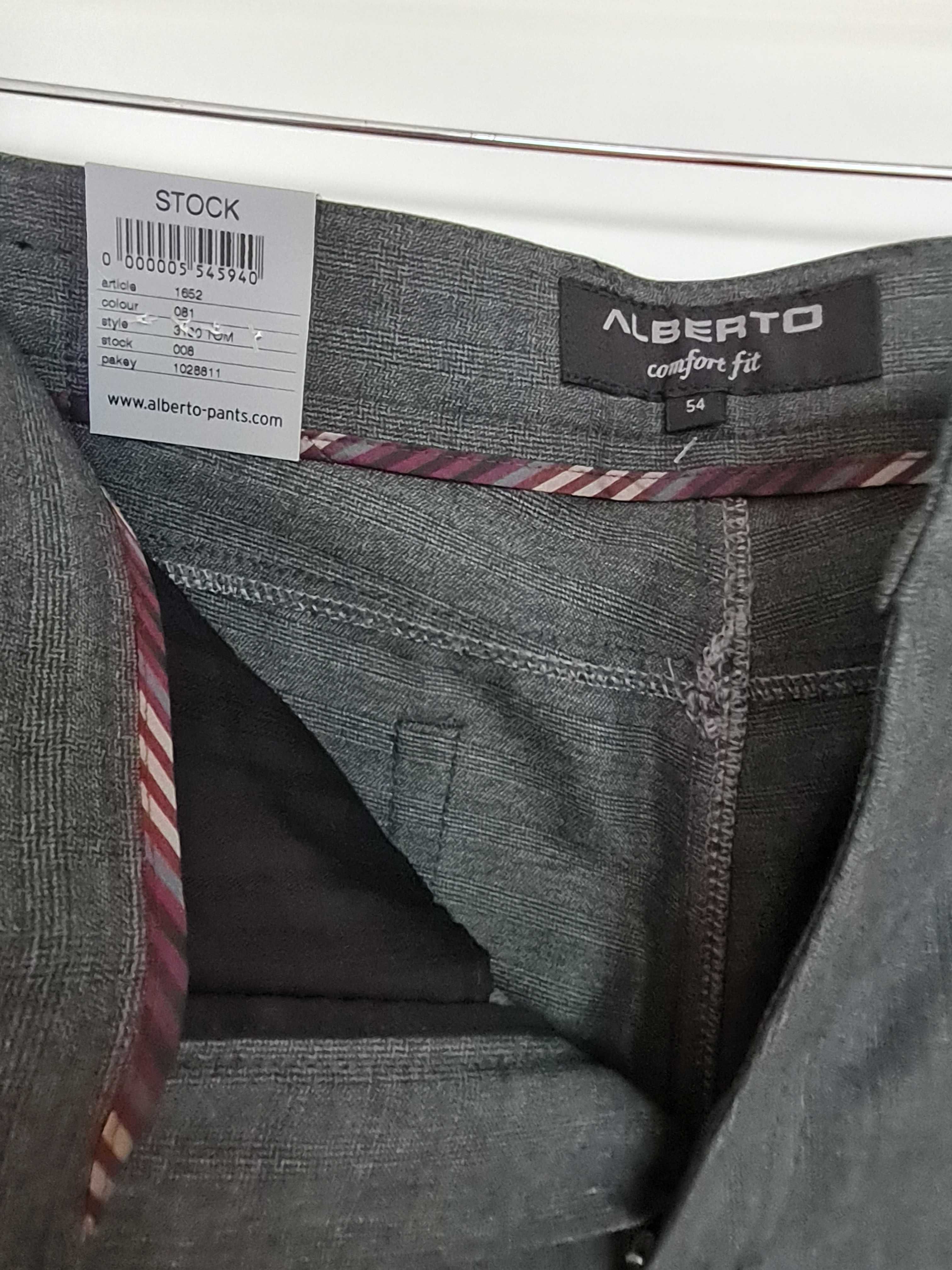 Nowe eleganckie męskie spodnie Alberto rozmiar 54 XL