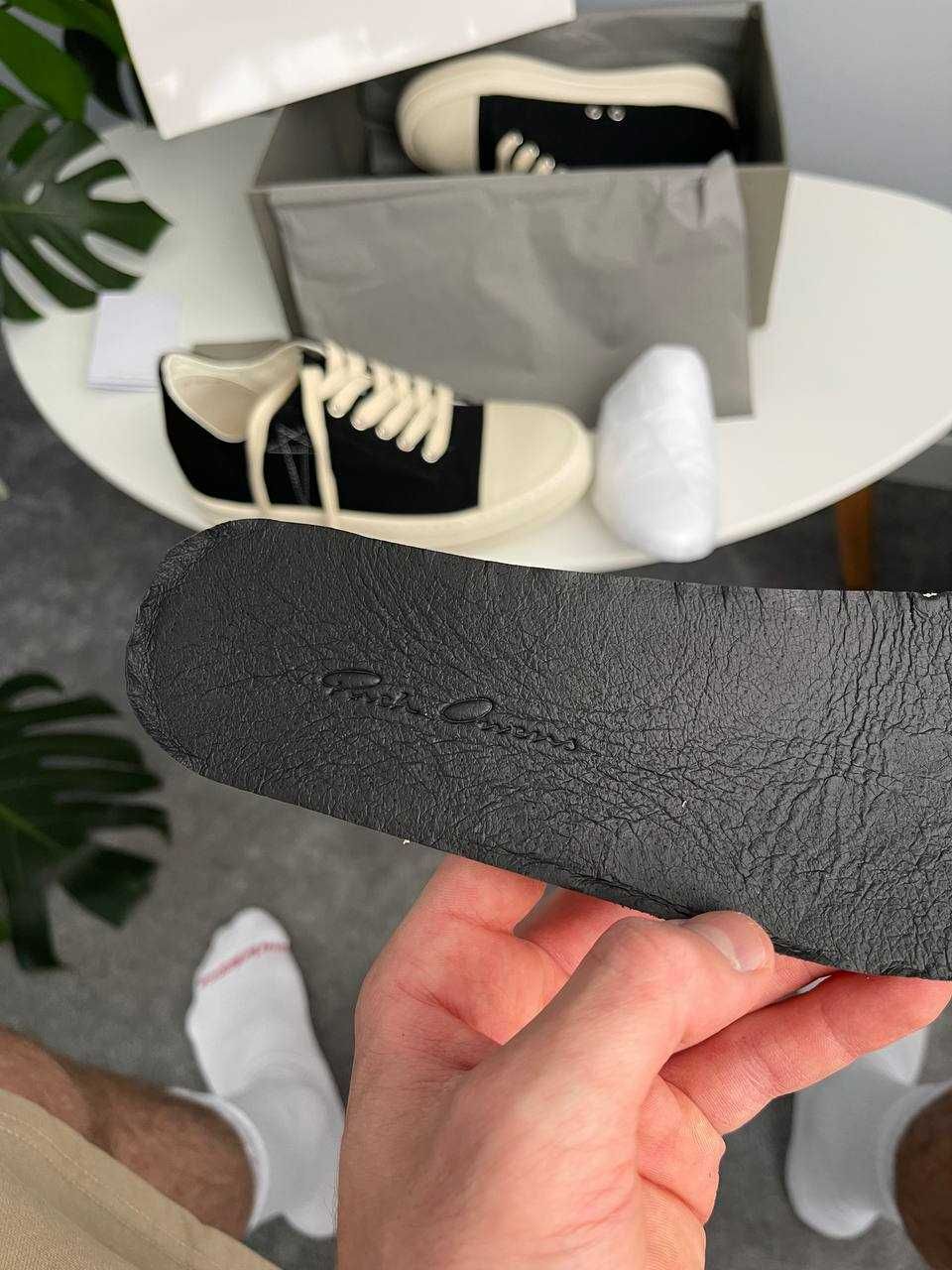 Кеди,кросівки Rick Owens DRKSHDW Ramones Low Black Milk