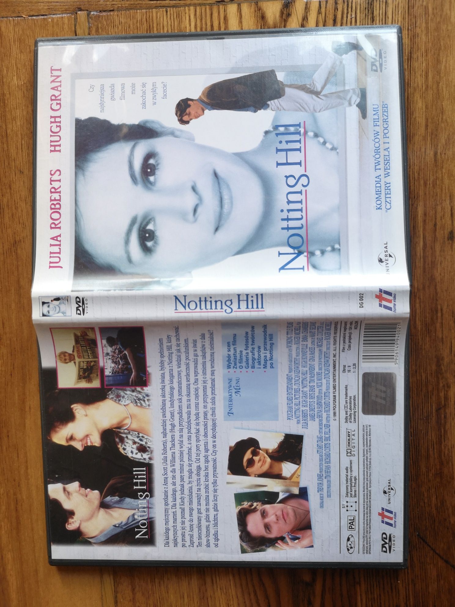 Płyta DVD: Nothing Hill - Julia Roberts, Hugh Grant