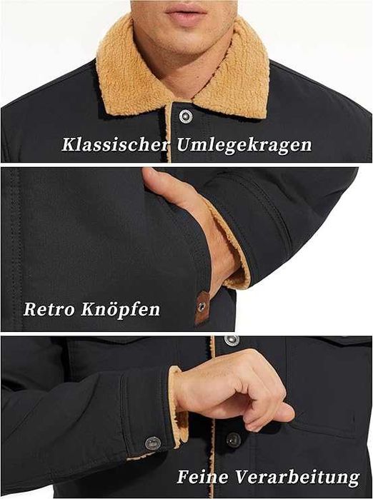 Nowa męska kurtka / parka / na klipsy /zimowa /R-L / KEFITEVD / A1011!