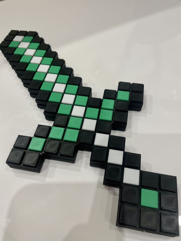 Майнкрафт Іграшка ЗД друк Меч Сокира Кірка Minecraft