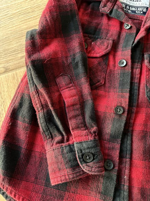 Primark czerwona koszula w kratę 92